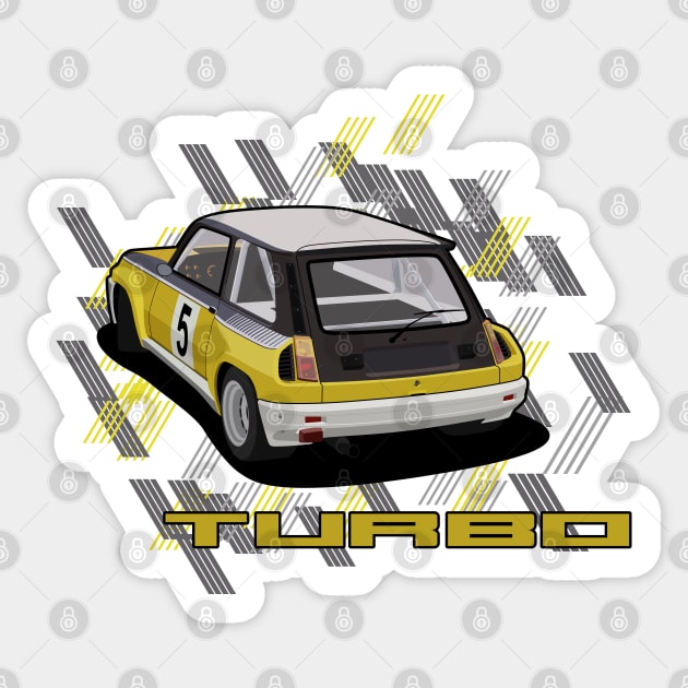 Renault 5 Turbo Sticker by AutomotiveArt